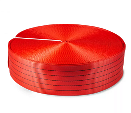 Лента текстильная для ремней TOR 50 мм 7500 кг (красный) (Q)