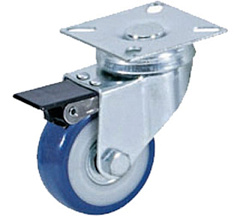 Колесо аппаратное поворотное SCvb 25 50 мм с тормозом (синяя резина) Колесо аппаратное поворотное SCvb 25 50 мм с тормозом (синяя резина)