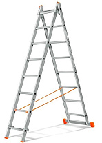 Лестница 2-х секционная алюминиевая 2*8 Лестница 2-х секционная алюминиевая 2*8