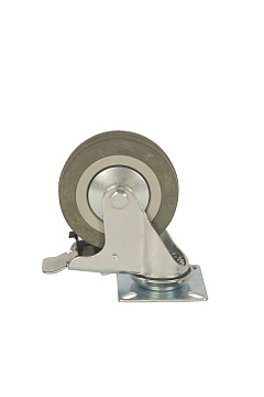 Колесо аппаратное поворотное SCgb 42 100 мм с тормозом (F)