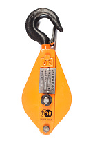 Блок монтажный однорольный с крюком TOR 3,2 т с откидной щекой (T)#