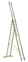 Лестница 3-х секционная алюминиевая 3*14 Лестница 3-х секционная алюминиевая 3*14