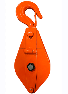 Блок монтажный однорольный с  крюком TOR HQG(L) K1-2,0 т с откидной щекой