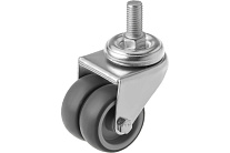 Колесо аппаратное поворотное SCtnd 25 50 мм двойное с болтом Колесо аппаратное поворотное SCtnd 25 50 мм двойное с болтом