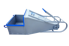 Бадья для бетона «Туфелька» 1,0 с одночелюстным затвором и рычажным приводом