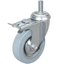 Колесо аппаратное поворотное SCtgb 55 125 мм с болтом и тормозом (F) Колесо аппаратное поворотное SCtgb 55 125 мм с болтом и тормозом (F)