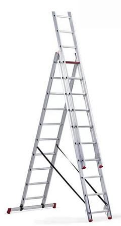 Лестница 3-х секционная алюминиевая 3*10 Лестница 3-х секционная алюминиевая 3*10
