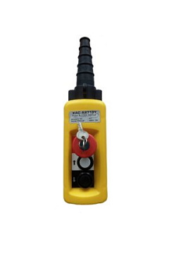 Пульт управления XAC-A2713Y для тали (2 кнопки, 1 скорость, ключ-марка, стоп, IP65, 380В) Пульт управления XAC-A2713Y для тали (2 кнопки, 1 скорость, ключ-марка, стоп, IP65, 380В)